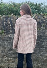 Vintage 70's Brown Cream Check Wool Heritage Ladies Jacket