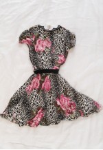 vintage BLUGIRL coquette babydoll Sequins Floral Knit Dress