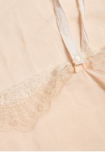 Antique 20s Vintage Slip Dress in Beige Cotton