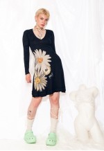 Vintage Y2K Desigual Dress in Black Printed
