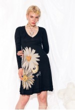 Vintage Y2K Desigual Dress in Black Printed