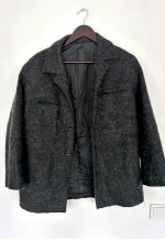 Vintage 70s Dark Gray Wool Jacket - M - L