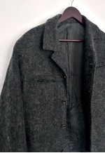 Vintage 70s Dark Gray Wool Jacket - M - L