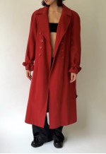 Vintage Terracotta Mohair Wool Coat