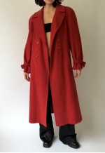 Vintage Terracotta Mohair Wool Coat