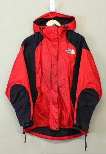 Vintage Rain Coat Red Back Zip Up With Logo