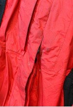 Vintage Rain Coat Red Back Zip Up With Logo
