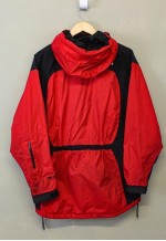 Vintage Rain Coat Red Back Zip Up With Logo